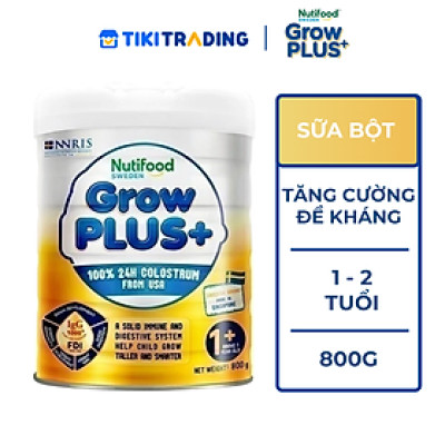 Sữa bột Nutifood GrowPLUS+ Sữa Non 1+ Lon 800g