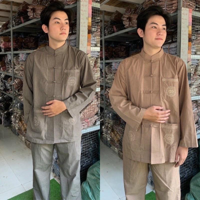 ĐỒ LAM ĐI CHÙA  Lãnh Tựu Nam Thêu 3 Túi Vải Kate & Tici