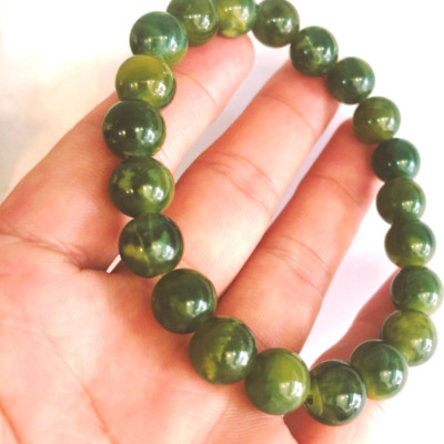 Vòng tay chuỗi hạt ngọc serpentine cho nữ màu xanh cho mệnh Hỏa và Mộc