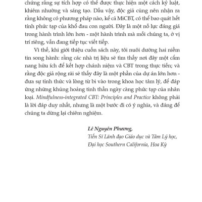 Sách - Trị Liệu Nhận Thức Hành Vi Tích Hợp Chánh Niệm - Nguyên Tắc Và Thực Hành