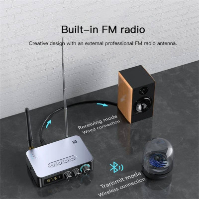 ROGTZ - Bộ Thu Phát Âm Thanh Bluetooth Đa Năng M9 Pro 5.1 NFC, Bluetoth 5.1, Giao Thức Hỗ Trợ A2DP/AVRCP/HSP/OPP/GATT/SM, Phạm Vi Hoạt Động 30 Mét, Màn Hình LED, FM Radio, Pin Lithium Ion 1200mah, Cổng Kết Nối AUX 3.5mm, RCA, Mic 6.5mm- Hàng Chính Hãng