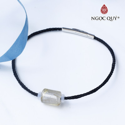 Vòng dây thép đá thạch anh tóc vàng mệnh thủy, kim - Ngọc Quý Gemstones