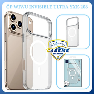 Ốp lưng WI WU Invisible Ultra YXK-208 cho iPhone Air, iPhone 17, iPhone 17 Pro, iPhone 17 Pro Max – Trong suốt, chống sốc, hỗ trợ sạc từ tính - Hàng Chính Hãng