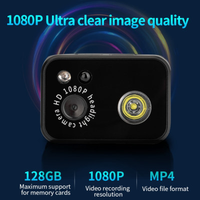 SOAIY Máy Quay Phim Gắn Đầu 2MP 1080P HD 1000mAh Có Đèn Chiếu Sáng Cho Leo Núi, Lái Xe, Du Lịch Và Thể Thao Ngoài Trời D7 - Hàng Nhập Khẩu