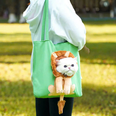 TÚI VẬN CHUYỂN HÌNH SƯ TỬ CHO THÚ CƯNG CHÓ MÈO ĐI DẠO