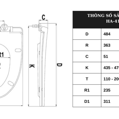 NẮP BÀN CẦU RƠI ÊM HA-41