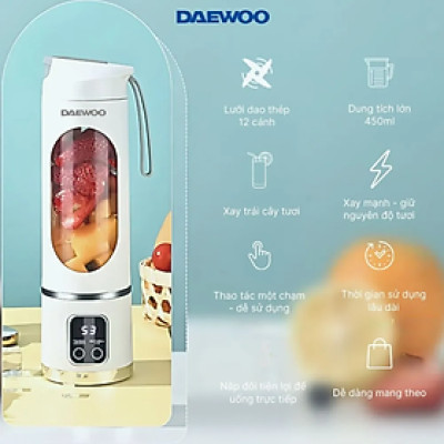 Máy xay cầm tay DAEWOO DWBL-4515 (450ml) Hàng Chính Hãng