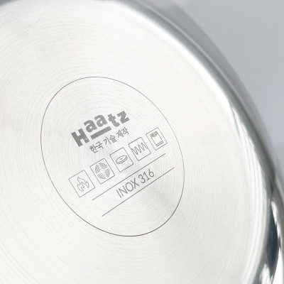 Chảo lẩu inox 316 đúc liền khối Hàn Quốc CIC6620 size 26cm kèm vung kính