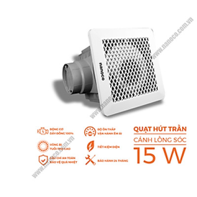 QUẠT THÔNG GIÓ ÂM TRẦN LỒNG SÓC NFV2021 NANOCO - HÀNG CHÍNH HÃNG