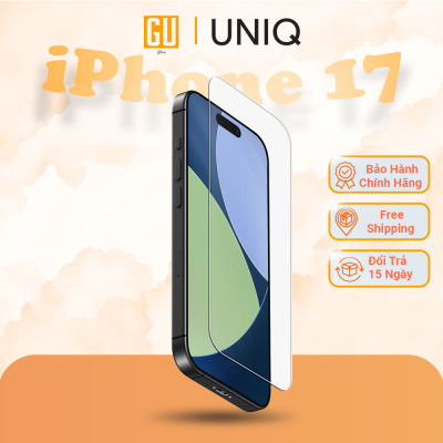 Kính Cường Lực Cho iPhone 17/ 17 Air/ 17 Pro/ 17 Pro Max UNIQ OPTIX COVEX CLEAR Viền Trong Bảo Vệ Hoàn Hảo Cảm Ứng Mượt Hàng Chính Hãng