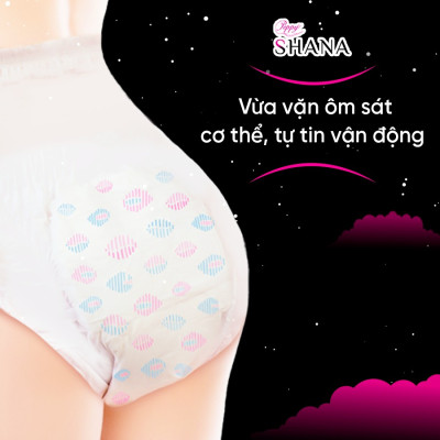 Combo 6 gói Băng vệ sinh quần Peppy Shana ngày đêm, mềm mại, thấm hút tối đa, chống tràn GÓI LỚN 10 quần/gói