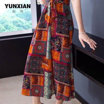 ĐẦM XÒE HỌA TIẾT HOA CỔ TRỤ CAO CẤP