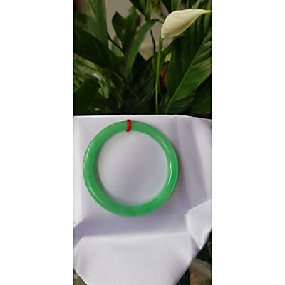 Vòng cẩm thạch Mới Lý T 54mm x 7,2mm Vòng màu xanh nhẹ nhàng bóng đẹp nữ mệnh Mộc mệnh Hỏa mệnh Thủy ạ Nữ 53kg - 60kg đeo đẹp