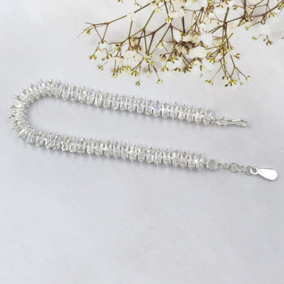 Vòng Tay Nữ Bạc 925 Dãy Đá CZ Cao Cấp Sang Trọng BẠC HIỂU MINH LTU548