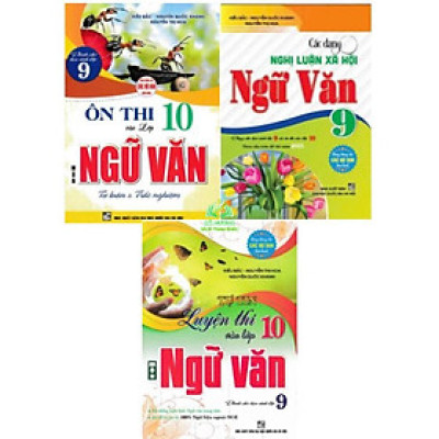 Sách Ngữ Văn Ôn Luyện Thi Vào 10 Dùng Chung Cho Các Bộ SGK Hiện Hành (Bộ 3 cuốn) - HAB  - HAB