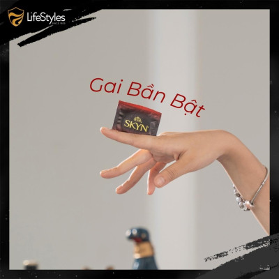 Bao cao su gai trơn Skyn Intense Feeling - Non-latex không mùi cao su - Hộp 10 bao