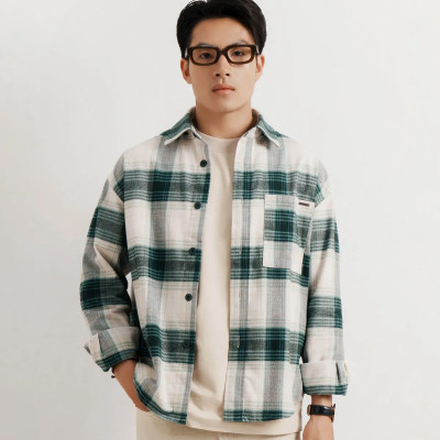 Áo sơ mi tay dài nam vải flannel Form Oversize - ROUTINE 10F25SHL002