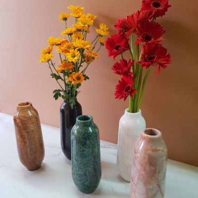 Bình hoa đá tự nhiên BHH07 - Hồng Tây Ban Nha