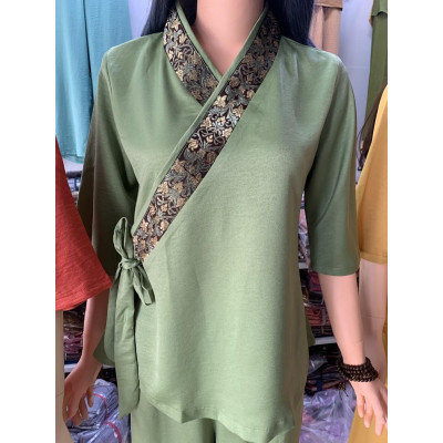 ĐỒ LAM ĐI CHÙA Mẫu Lụa Pháp