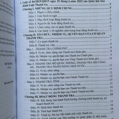 Sách Luật Thanh Tra 2025 – Văn Bản Quy Định, Hướng Dẫn Chi Tiết Thi Hành (V2642T)