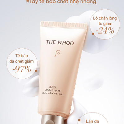 Sữa Rửa Mặt Dưỡng Ẩm Whoo Gongjinhyang Clarifying Cleansing Foam 180ml