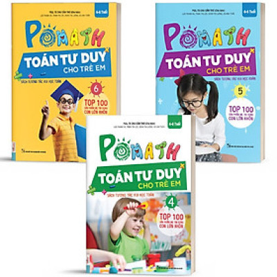 Sách - Combo 3 Cuốn Pomath Toán Tư Duy Cho Trẻ Em Từ 4 - 6 Tuổi (Tập 4,5,6)