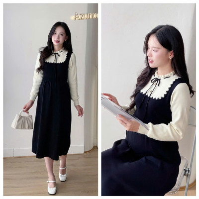 Váy Len Bầu, Đầm Bầu Len Dài Tay Cao Cấp