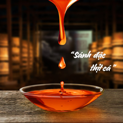 Đặc Sản Phan Thiết - [Cá Vàng - 60N - 500Ml] Nước Mắm Tĩn Cá Cơm Ruột Đỏ Độ Đạm 60N Chai Thuỷ Tinh 500Ml Nước Mắm Truyền Thống Sạch