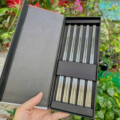 Sét đũa 5 đôi Inox 316 cao cấp Kalpen T4, chuẩn Gia Dụng Đức bảo hành 24 tháng