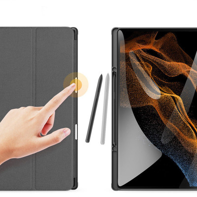 Bao Da Cho Samsung Galaxy Tab S10 FE , S10 FE Plus Chính Hãng Dux Ducis Domo Có Khay Đựng Bút Tiện Lợi- Hàng nhập khẩu 
