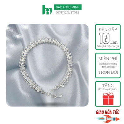 Vòng Tay Nữ Bạc 925 Dãy Đá CZ Cao Cấp Sang Trọng BẠC HIỂU MINH LTU548
