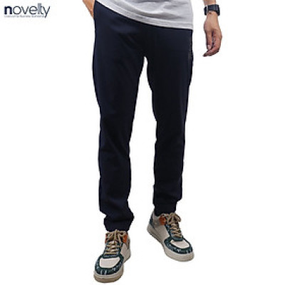 Quần thể thao nam Novelty Regular fit họa tiết in phản quang xanh đen NQTMMDNPSR230592D