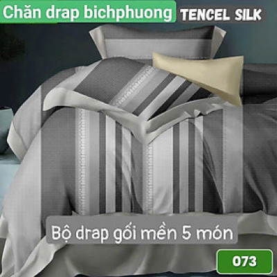 Bộ chăn drap gối Tencel vải Hàn Quốc , đỉnh cao mát , mềm mại { drap mền  và 3 áo gối} HOẶC mền lẻ