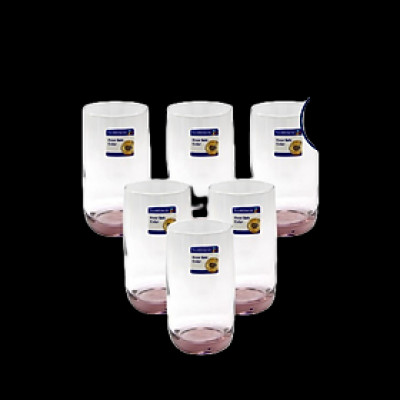 Bộ cốc (ly) thủy tinh cao Luminarc Vigne Pink 6 chiếc dung tích 29cl - L0523