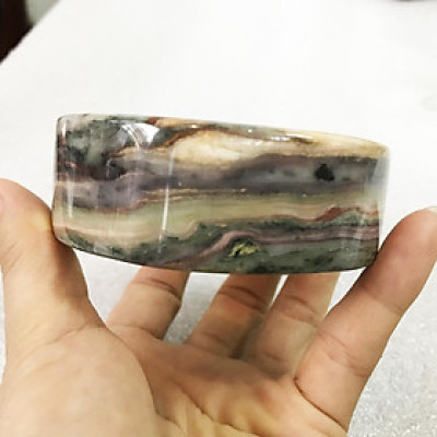 Vòng tay vuông cẩm thạch cho nam bản cao từ 2.5 đến 3cm 