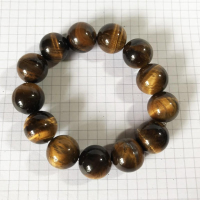 Vòng tay đá mắt hổ đường kính hột 15 ly cho người mệnh Kim và Thổ