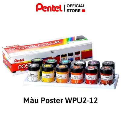 Màu bột Pentel WPU2-12 màu vẽ bền lâu phai không độc hại vẽ được trên mọi chất liệu