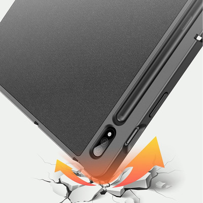 Bao da chống sốc cho Samsung Galaxy Tab S7 T870/ T875, Tab S7 Plus, Tab S7 Fe  bảo vệ toàn diện có khe cắm bút tiện lợi hiệu DUX DUCIS Domo Series cao cấp - Hàng nhập khẩu. 
