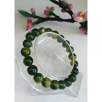 Vòng tay chuỗi hạt ngọc serpentine cho nữ màu xanh cho mệnh Hỏa và Mộc