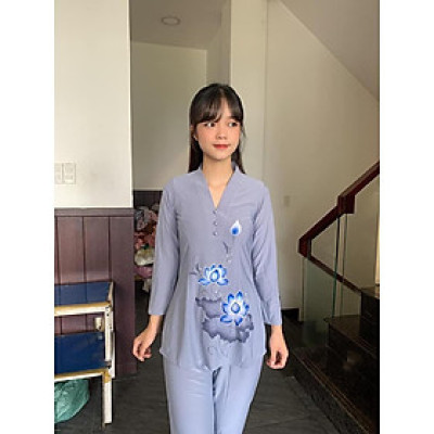 ĐỒ LAM ĐI CHÙA # ĐỒ ĐI CHÙA # PHÁP PHỤC PHẬT GIÁO #BÀ LAI THUN