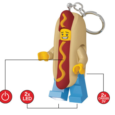LEGO LICENSED KE119H Móc Khóa Có Đèn LEGO Minifigures - Hot Dog Man