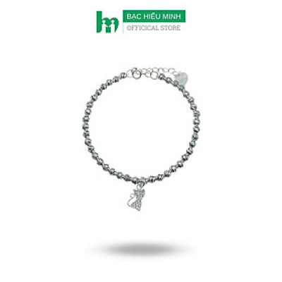Lắc Tay Nữ Bạc Ta Charm Mèo Xinh BẠC HIỂU MINH LTU634