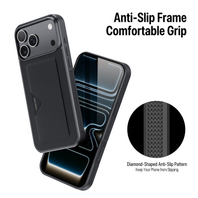 Ốp Lưng Mỏng Nhẹ Có Ngăn Đựng Thẻ Dux Ducis Pocard cho iPhone 17 Pro/ 17 Pro max_ Hàng chính hãng