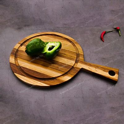 Thớt Gỗ Teak Cao Cấp - Cắt Thái, Trang Trí - 36x25x1,4cm - TTC02 | HTX DAO PHÚC SEN