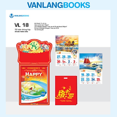 Lịch 2026 52 Tuần – Mã Đáo Thành Công | Lịch Treo Tường Vanlangbooks | Mã: VL18