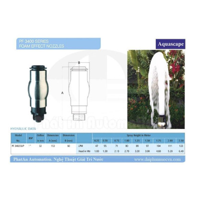 Đầu phun nước sủi bọt