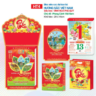 Lịch Bloc Siêu Cực Đại - Chủ Đề Phong Cảnh Việt Nam - Vinh Hoa Phú Quý - Hương Trang HT4