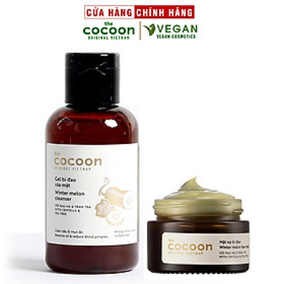 Combo Gel bí đao rửa mặt cocoon 140ml + Mặt nạ bí đao cocoon 30ml