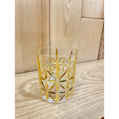 Set 6 Cốc Thuỷ Tinh Vẽ Vàng  Sang Trọng Tinh Tế 