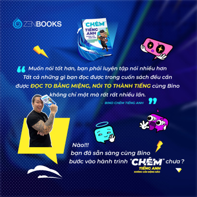 Sách - Chém Tiếng Anh Không Cần Động Não - Bino